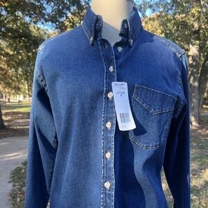 Wrangler Twenty X Denim Shirt Womens Size Medium~NEW~